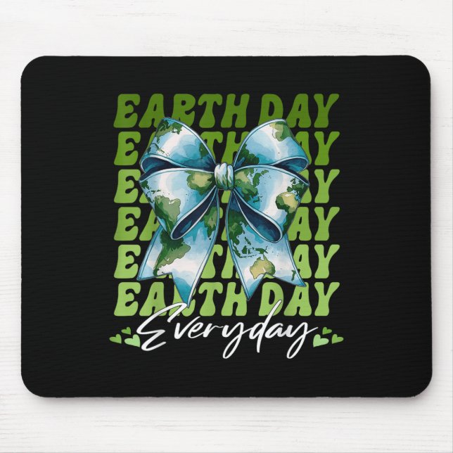 Coquette Bow Earth Day Varje dag, matchande 2025 Musmatta (Framsidan)