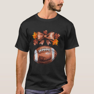 Coquette Bow Football American Football T Shirt