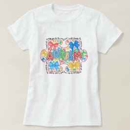 Coquette Bow för kvinnors autism T Shirt