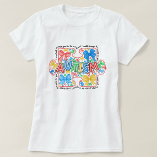 Coquette Bow för kvinnors autism T Shirt