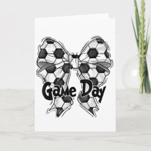 Coquette Bow Fotboll Spel Dag Fotboll Mamma Socce Kort
