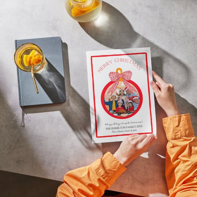 Coquette Bow-fotokort för prydnadsföremål Julkort (Skapare uppladdad)