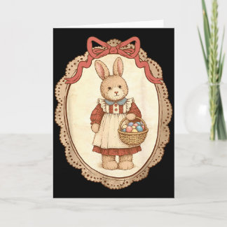 Coquette Bow Funny Bunny Eggs Rabbit Happy Easter  Kort