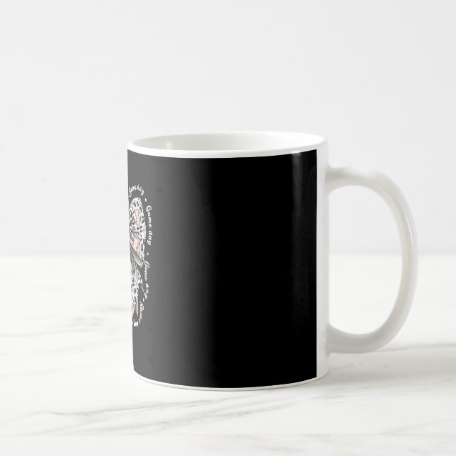 Coquette Bow Game Day Sälj Mjukt Hjärta Kärlek Mam Kaffemugg (Höger)