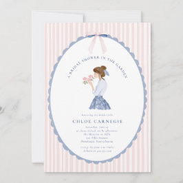 Coquette Bow Garden Hand Painted Bridal Shower  Inbjudningar