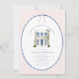 Coquette Bow Garden Manor Bridal Shower Invitation Inbjudningar