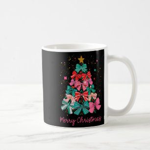 Coquette Bow God Jul Xmas Träd Familj Pyjamas Kaffemugg