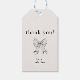 Coquette Bow Graduation Announcement Thank You Presentetikett