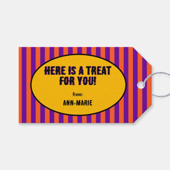 Coquette bow Halloween Presentetikett (Framsidan (Horisontell))