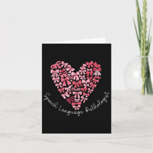 Coquette Bow Heart Tal Language Patholog Slp Kort