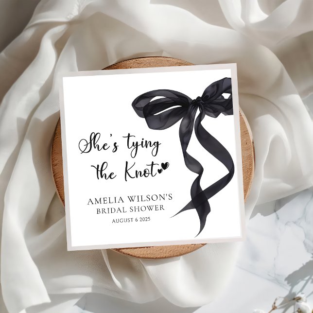 Coquette Bow Hon Bryter Ut Bröllopsdusch Pappersservett (Skapare uppladdad)