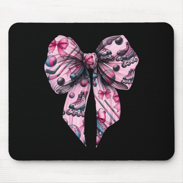 Coquette Bow Inline Hockey Player Girl Mom Mother' Musmatta (Framsidan)