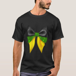 Coquette Bow Jamaican Flagga Souvenir Kärlek Trave T Shirt