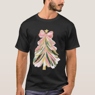 Coquette Bow Jul Xmas Träd Familj Matchande H T Shirt