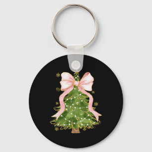 Coquette Bow Julgran Julafton Helgdag Girly ut Nyckelring