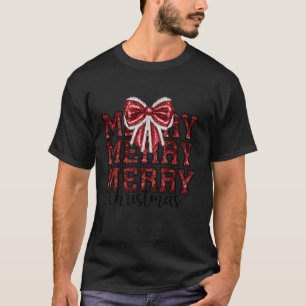 Coquette Bow Jultomten God jul Women Xma T Shirt