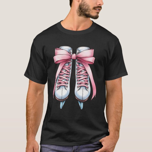 Coquette Bow Konståknings Mamma Konståkare Mors Da T Shirt (Framsida)