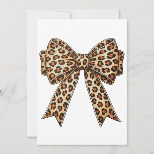 Coquette Bow Leopard Gepard Sublimering Inbjudningar
