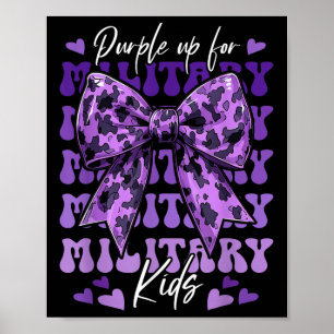 Coquette Bow-Lila för militära barn Poster