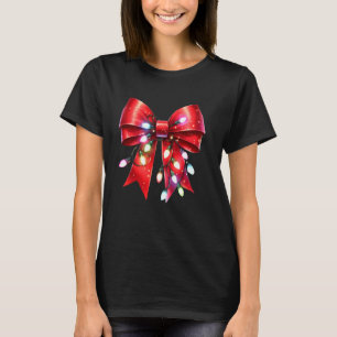 Coquette Bow Ljus God jul Julafton Morsa T Shirt
