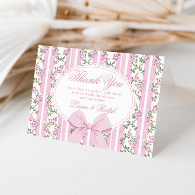 Coquette Bow Love Shack Baby Shower-fest Tack Kort (Skapare uppladdad)