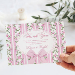 Coquette Bow Love Shack Baby Shower Tack Kort