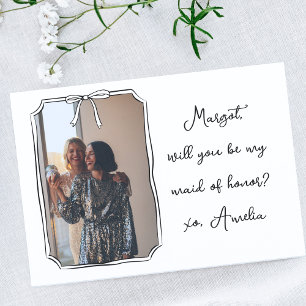 Coquette Bow Maid of honor Frieri fotokort