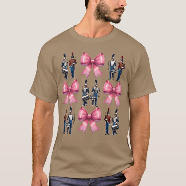 Coquette Bow Marscherande Musiker Flicka flicka T Shirt (Framsida)