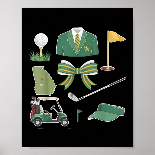 Coquette Bow Masters Golf Tournament Graphic for W Poster (Framsidan)