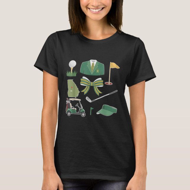 Coquette Bow Masters Golf Tournament Graphic for W T Shirt (Framsida)
