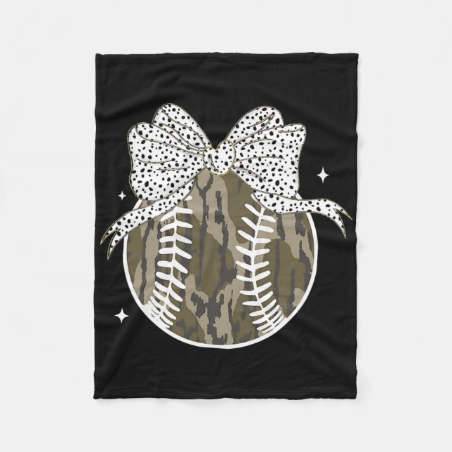 Coquette Bow Matchdag Sälj Mjuk Camouflage Cheer Fleecefilt (Framsidan)