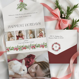 Coquette Bow Mistletoe Happiest Helgdagar 4 Foto