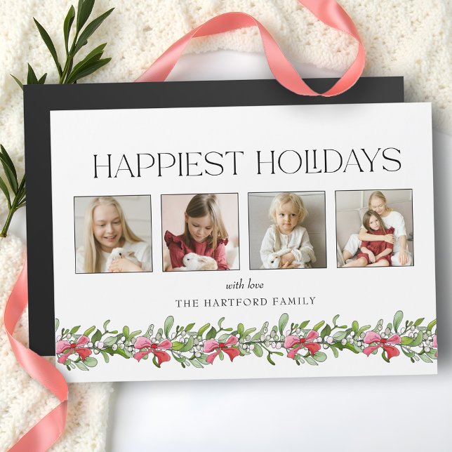 Coquette Bow Mistletoe Happiest Helgdagar 4 Foto (Skapare uppladdad)