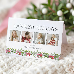 Coquette Bow Mistletoe Happiest Helgdagar 4 Foto Helgkort