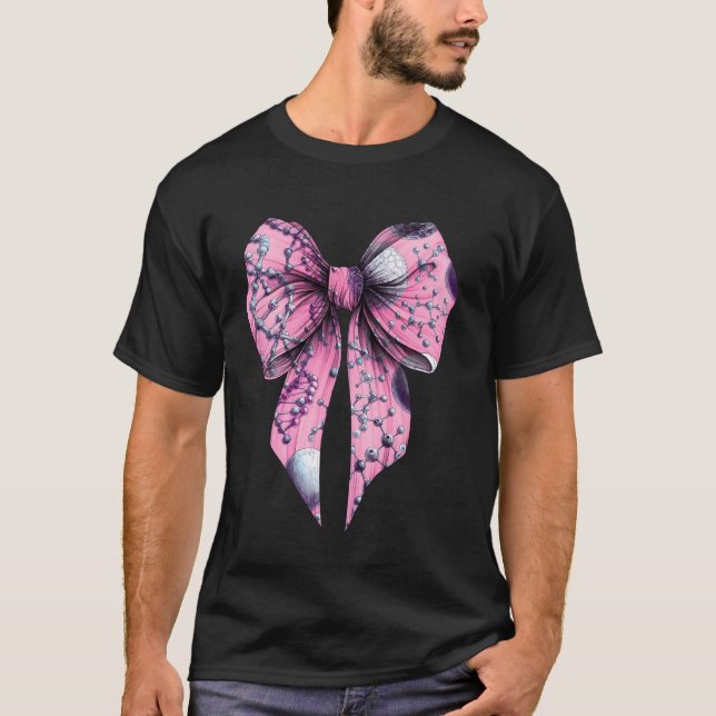Coquette Bow Molecular Biology DNA Genes Cell Biol T Shirt (Framsida)