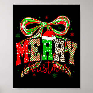 Coquette Bow Nk Julgran God Jul Tjej Kvinna Poster