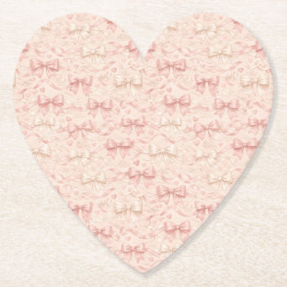 Coquette Bow Pattern Underlägg Papper