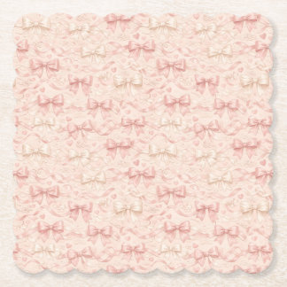 Coquette Bow Pattern Underlägg Papper