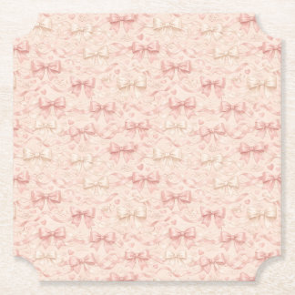 Coquette Bow Pattern Underlägg Papper