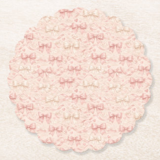 Coquette Bow Pattern Underlägg Papper