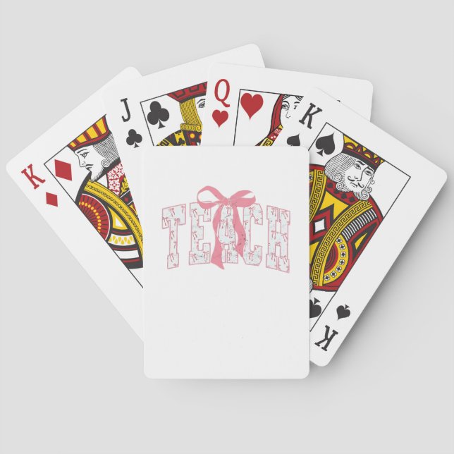 Coquette Bow Pencil Design Lärarutbildning Casinokort (Baksidan)