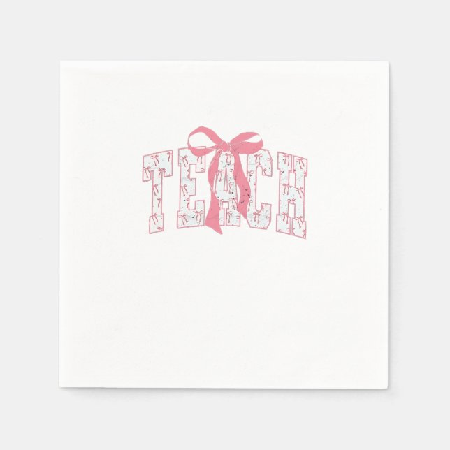 Coquette Bow Pencil Design Lärarutbildning Pappersservett (Framsidan)