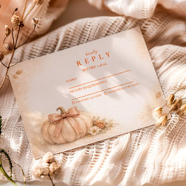 Coquette Bow Pumpkin Fall Graduation OSA Kort