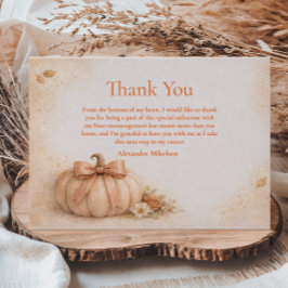 Coquette Bow Pumpkin Fall Graduation Tack Kort