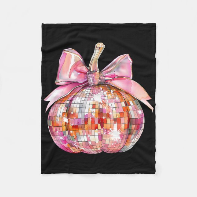 Coquette Bow Pumpkin Season Thanksgiving Autumn Fa Fleecefilt (Framsidan)
