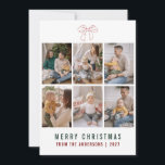 Coquette Bow Red Merry Christmas 6 Photo Collage Julkort<br><div class="desc">Embrace the trendy coquette aesthetic with this darling 6-photo grid featuring a charming hand-drawn red bow. A minimalist yet festive choice for modern families looking to share their year's highlights in style.</div>