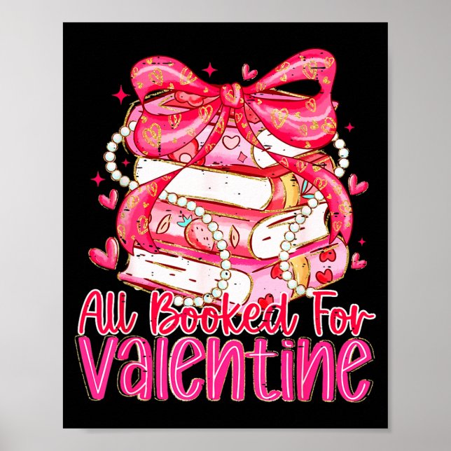 Coquette Bow Rolig Alla Bokad För Valentines Under Poster (Framsidan)