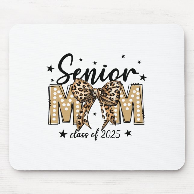 Coquette Bow Senior Mamma Cl of 2025 Studenten Gra Musmatta (Framsidan)