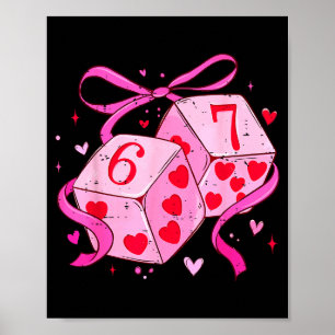 Coquette Bow Sex Sju Tärningar 67 Meme Alla Hjärta Poster