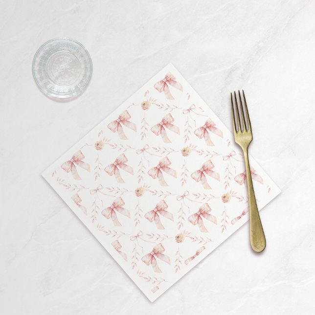 Coquette bow Shower Pappersservett (Skapare uppladdad)